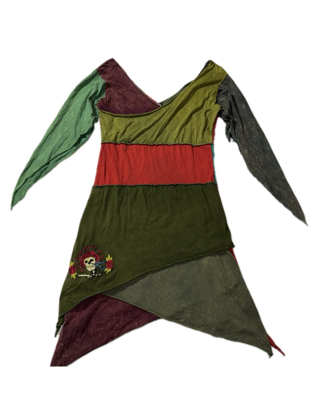 Grateful Dead Multicolor Dress - Red, Blue, Black